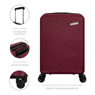 Foto 3 | Maleta De Mano Rigida 20 Pulgadas Con Ruedas 360 Y Candado Tsa Marca Gravita