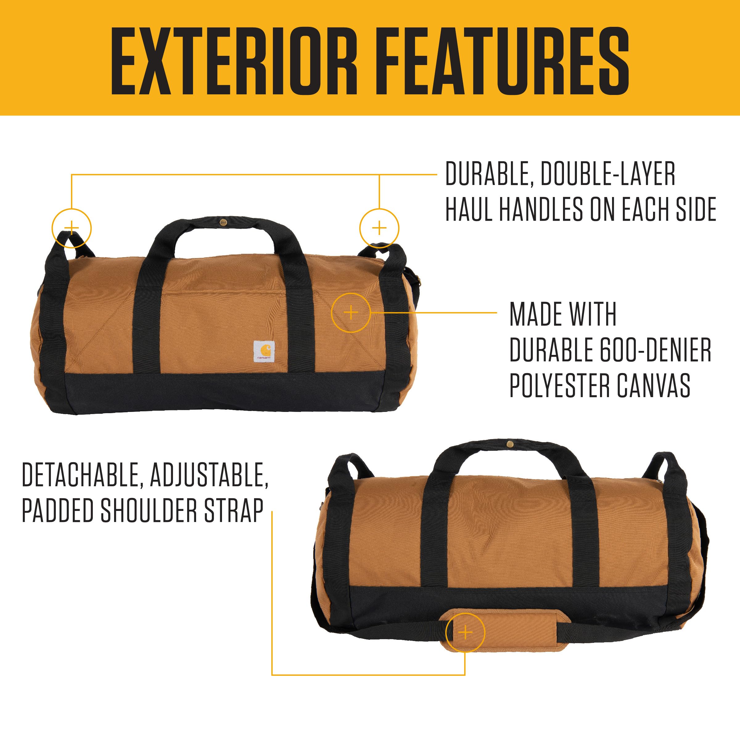 Foto 3 pulgar | Bolsa De Lona Carhartt Classic Redonda De 60 Litros Con Puerto Multiusos - Venta Internacional.
