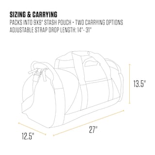 Foto 5 | Bolsa De Lona Carhartt Classic Redonda De 60 Litros Con Puerto Multiusos - Venta Internacional.
