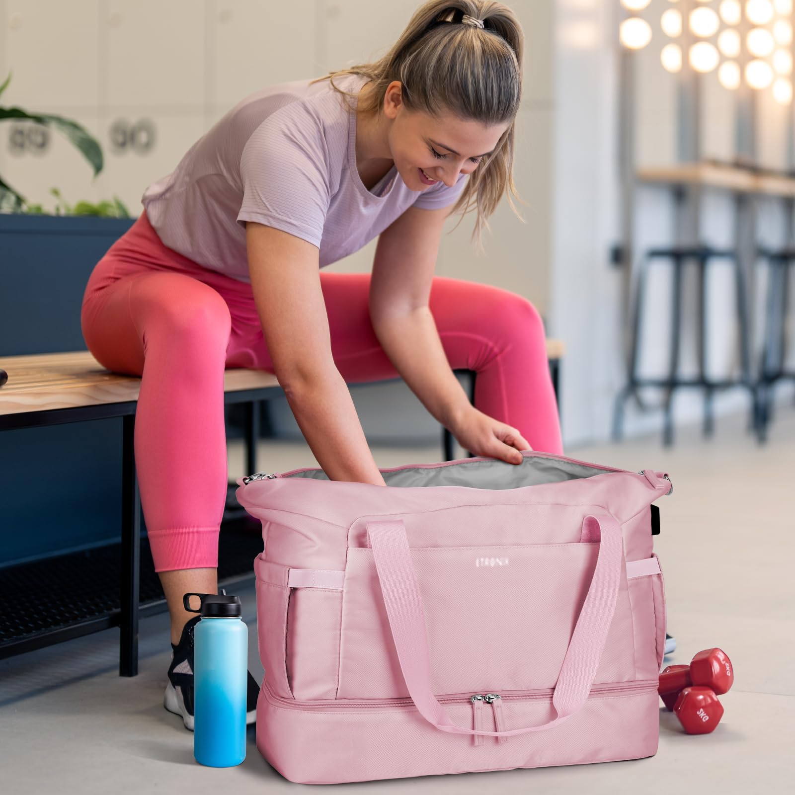 Foto 3 pulgar | Bolsa De Gimnasio Etronik, Bolsa De Viaje Para Llevar, 47 L, Con Compartimento Para Zapatos - Venta Internacional.