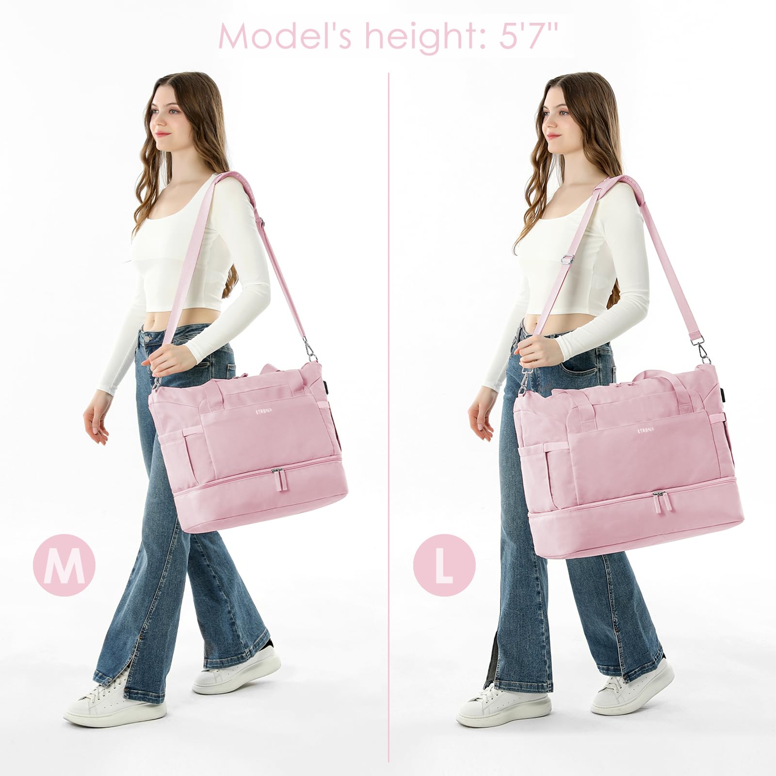Foto 7 | Bolsa De Gimnasio Etronik, Bolsa De Viaje Para Llevar, 47 L, Con Compartimento Para Zapatos - Venta Internacional.
