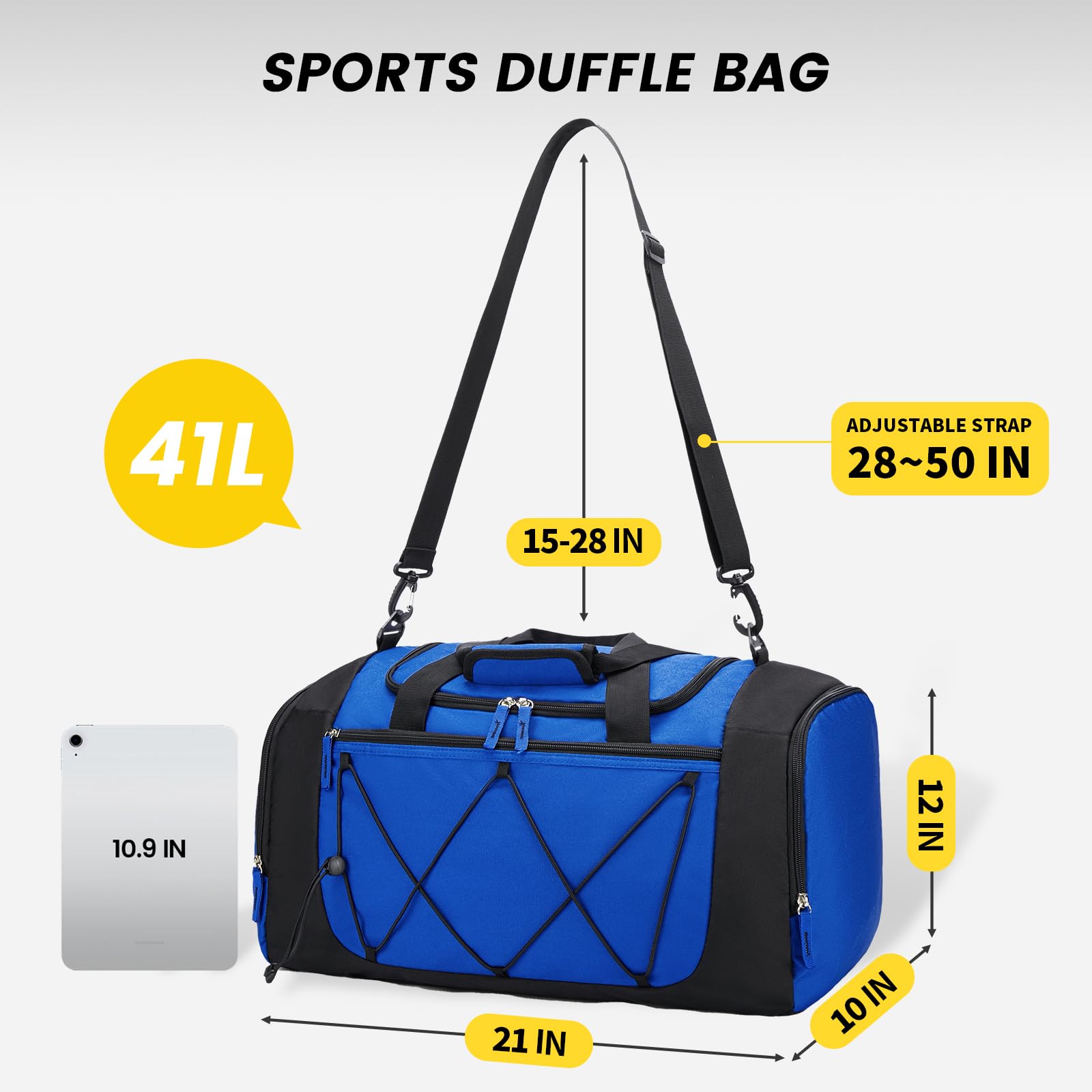 Foto 2 | Bolsa De Gimnasio Vorspack Para Hombre De 53 Litros Con Compartimento Para Zapatos, Color Azul - Venta Internacional.