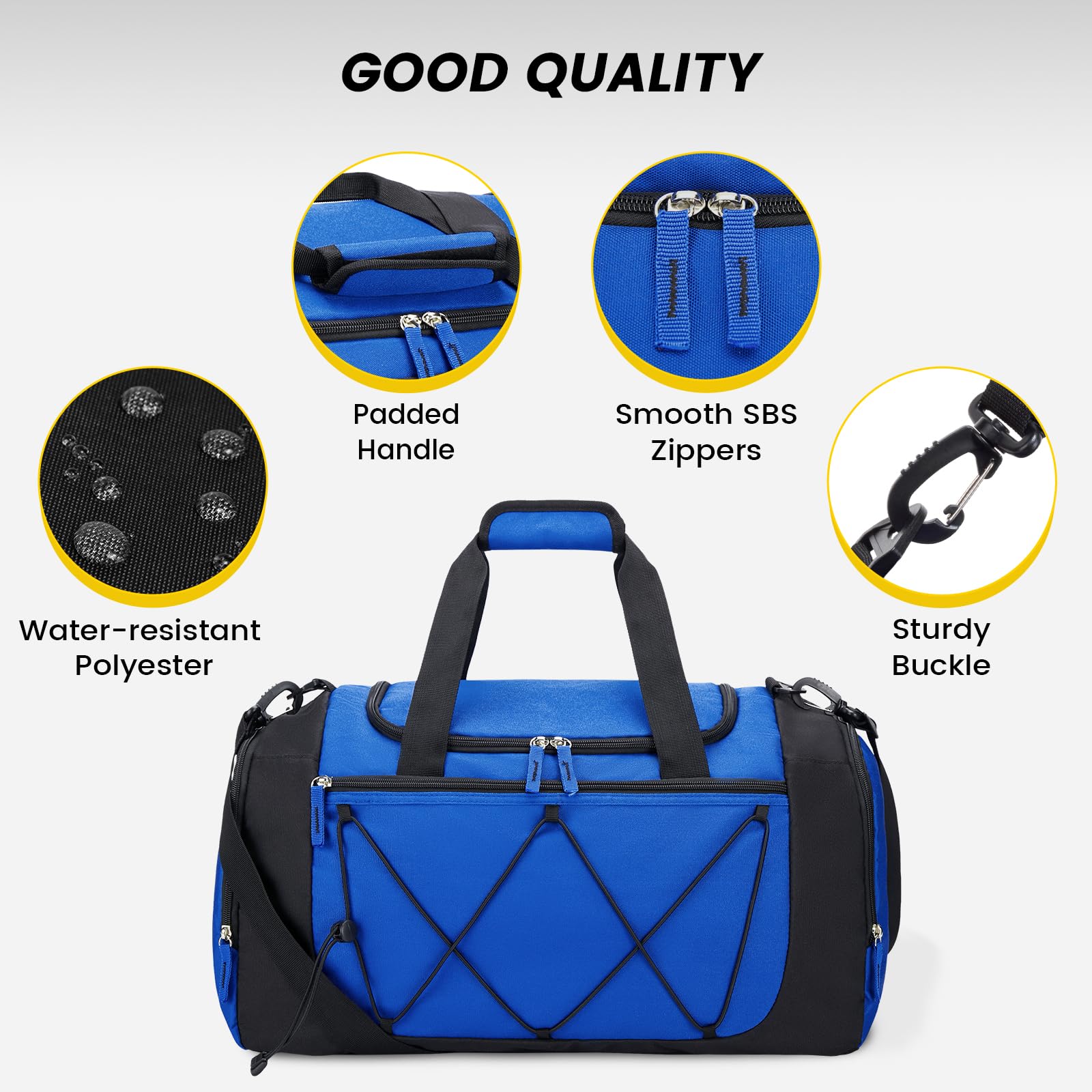 Foto 5 | Bolsa De Gimnasio Vorspack Para Hombre De 53 Litros Con Compartimento Para Zapatos, Color Azul - Venta Internacional.