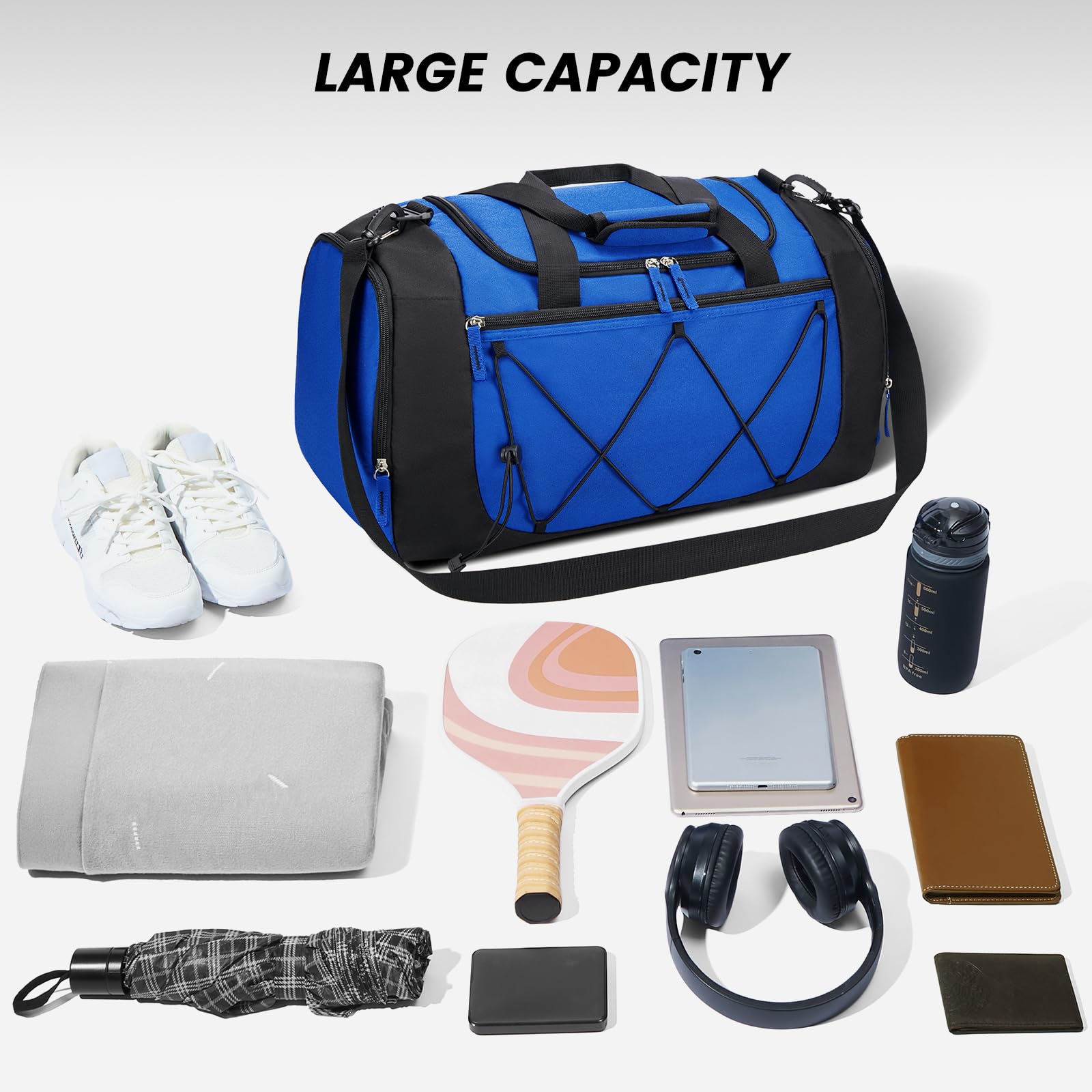 Foto 6 | Bolsa De Gimnasio Vorspack Para Hombre De 53 Litros Con Compartimento Para Zapatos, Color Azul - Venta Internacional.