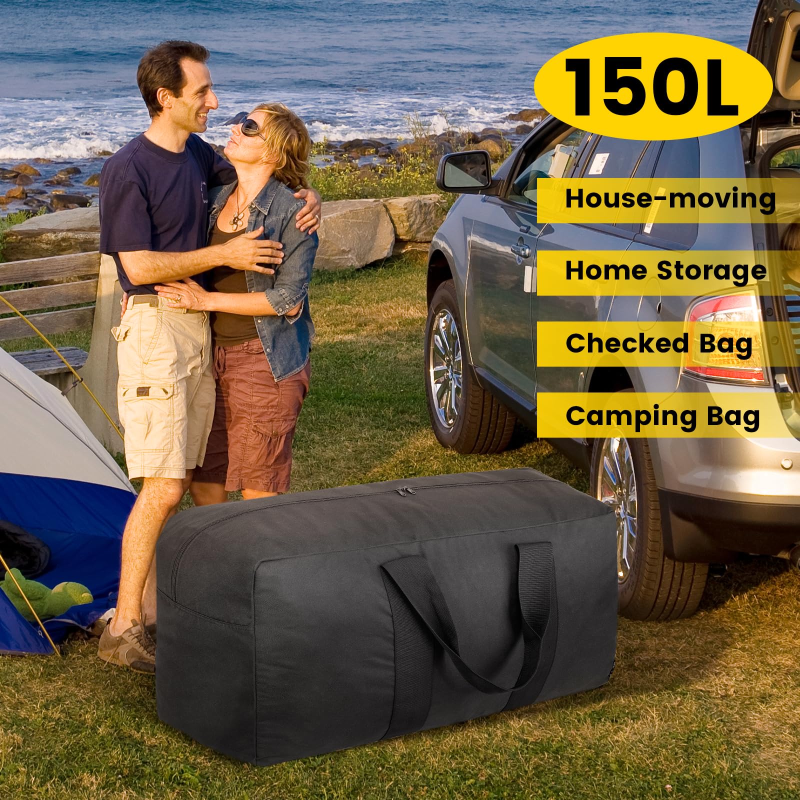Foto 6 | Bolsa De Viaje Vorspack Extra Grande De 150 Litros, Color Negro - Venta Internacional.
