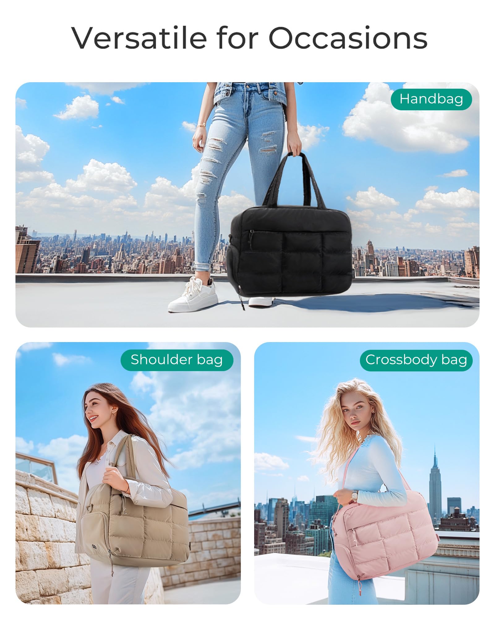 Foto 6 pulgar | Bolsa De Gimnasio Bagsmart Para Mujer Resistente Al Agua Weekender Camel - Venta Internacional.