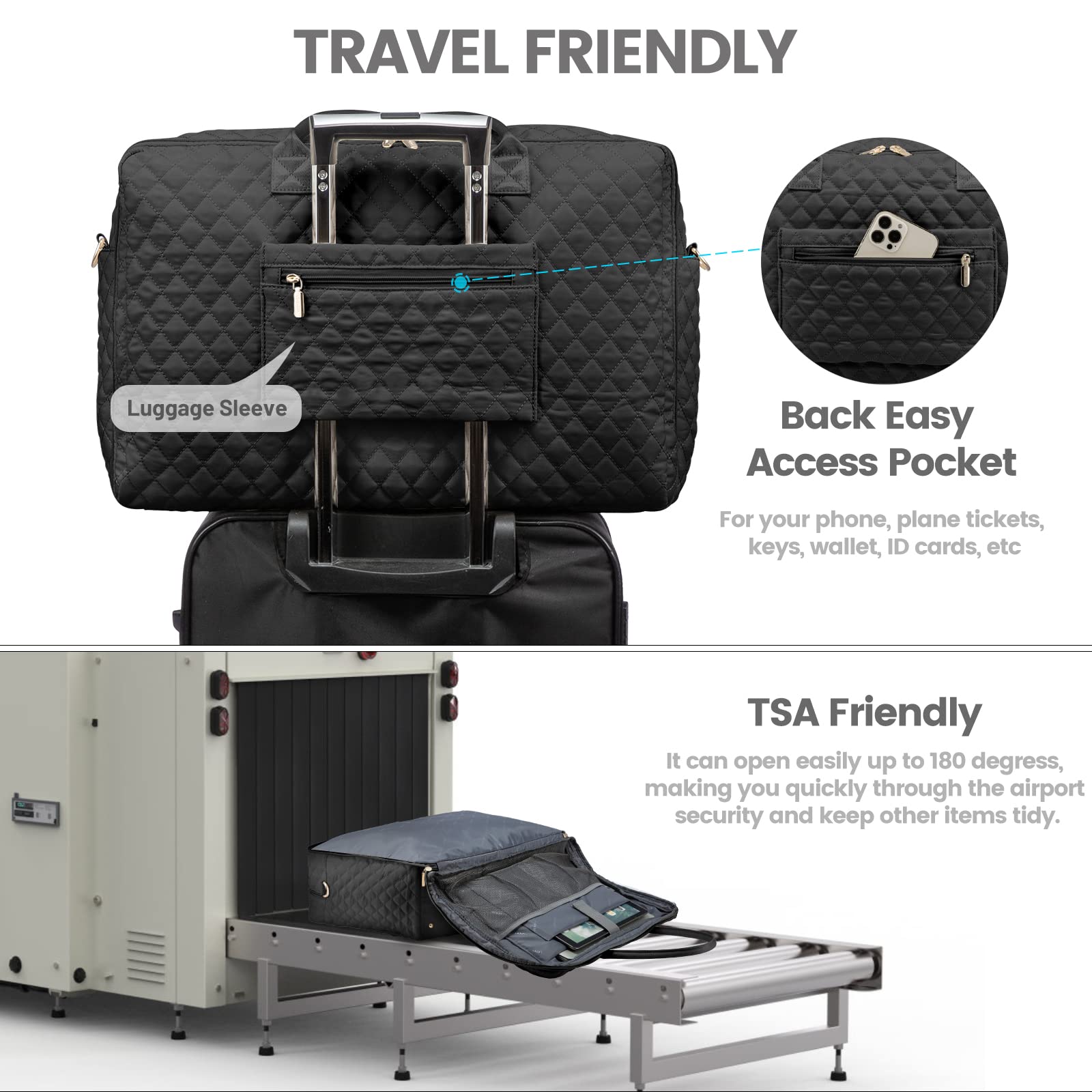Foto 4 | Bolsa De Viaje Lovevook Weekender Con Compartimento Para Portátil - Venta Internacional.