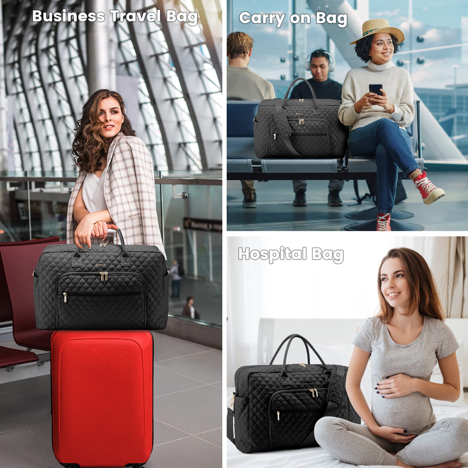 Foto 7 pulgar | Bolsa De Viaje Lovevook Weekender Con Compartimento Para Portátil - Venta Internacional.