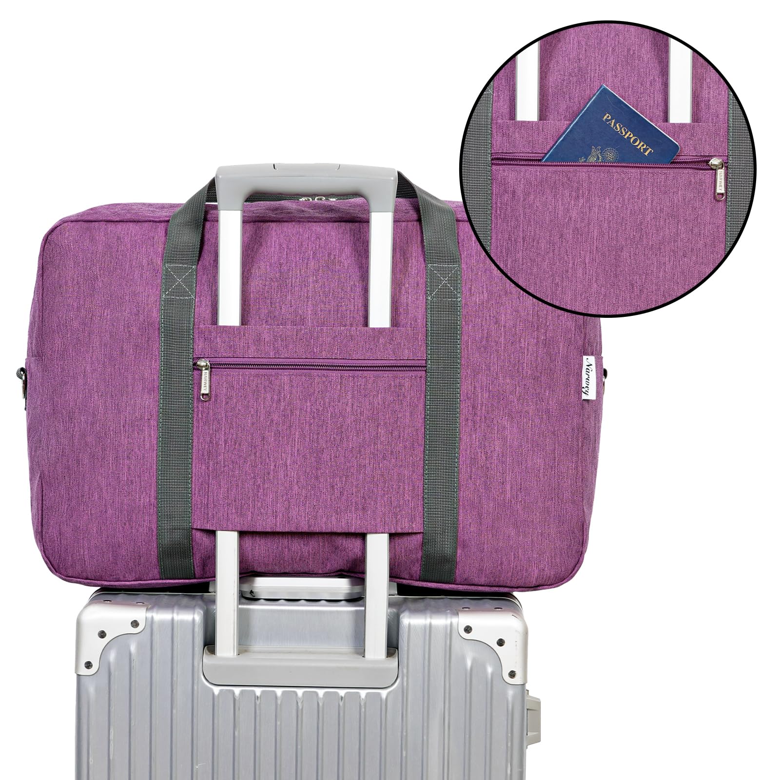 Foto 6 pulgar | Bolsa De Mano Plegable Narwey Para United Airlines 40l Purple - Venta Internacional.