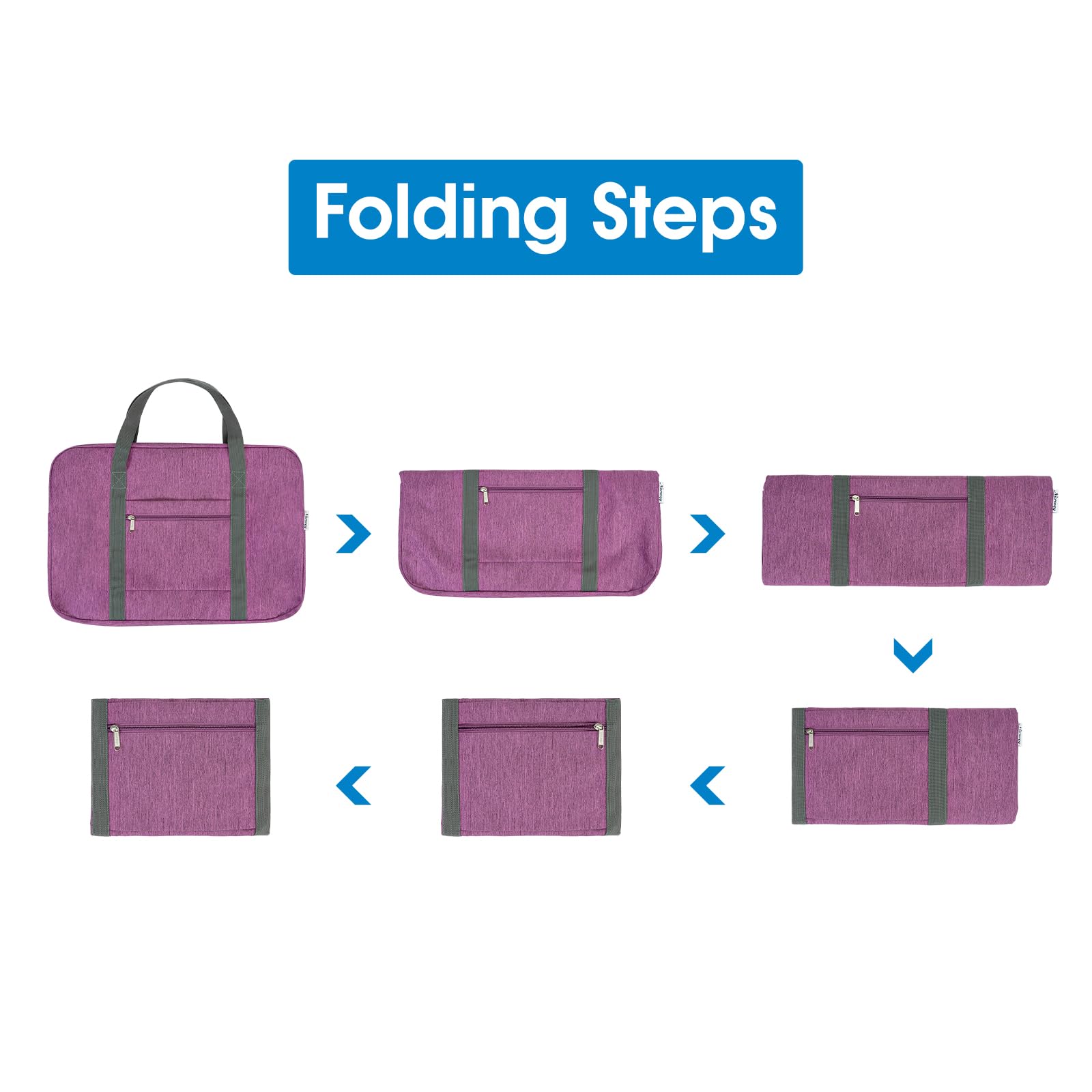 Foto 7 pulgar | Bolsa De Mano Plegable Narwey Para United Airlines 40l Purple - Venta Internacional.