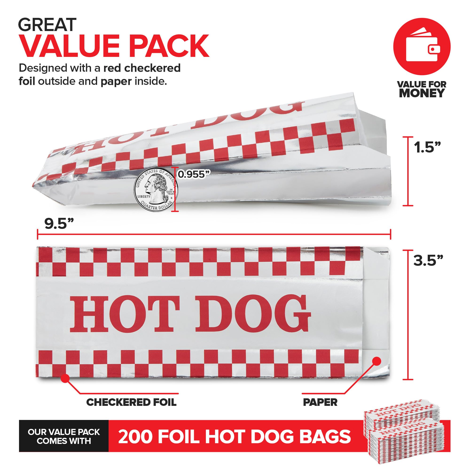 Foto 2 | Papel Laminado Stock Your Home Wrappers Para Salchichas (200) - Venta Internacional.