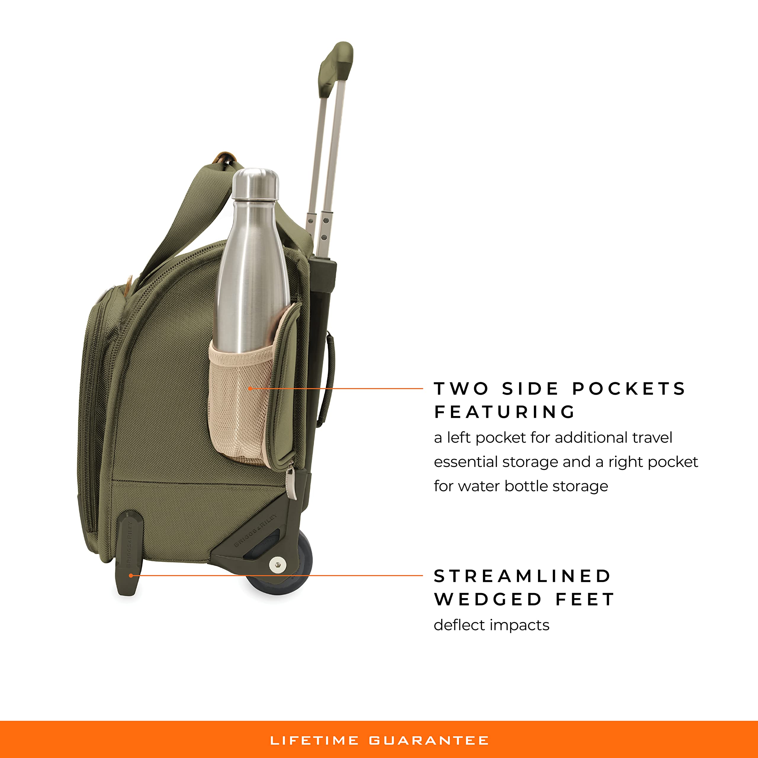 Foto 2 | Bolsa De Cabina Briggs & Riley Baseline Underseat Olive 40 Cm - Venta Internacional.