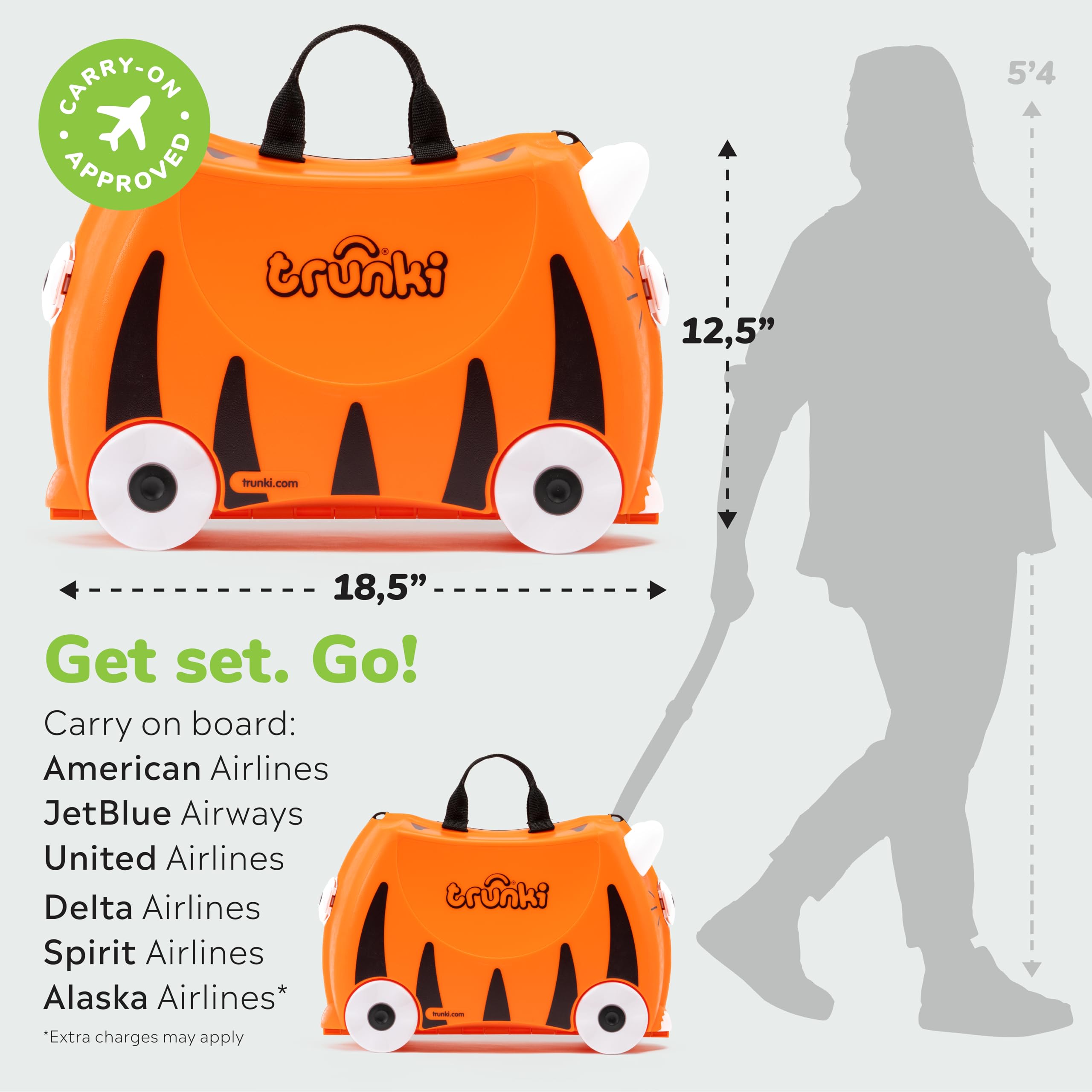 Foto 3 pulgar | Maleta Para Niños Trunki Ride-on Tow-along Tipu Tiger - Venta Internacional.