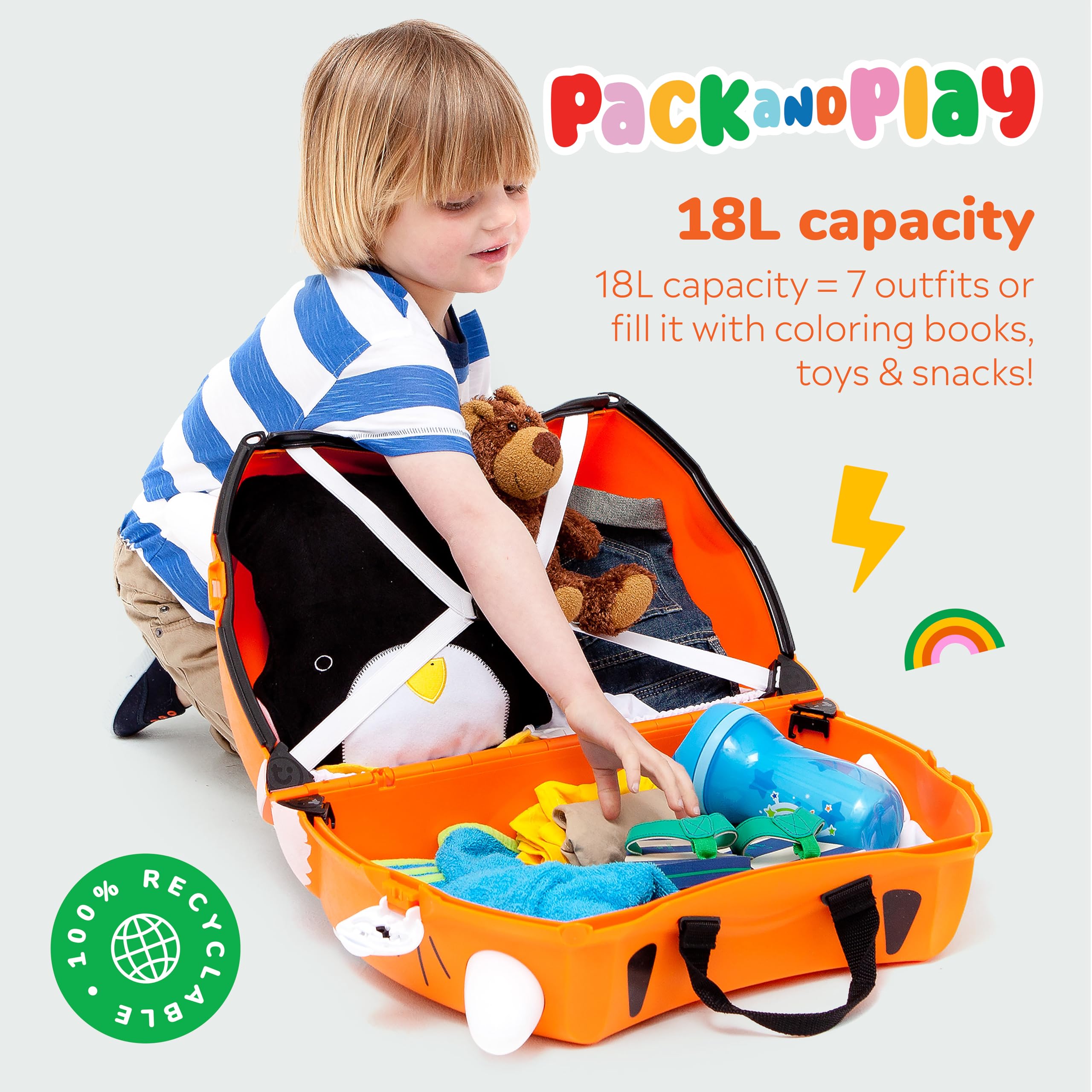 Foto 5 pulgar | Maleta Para Niños Trunki Ride-on Tow-along Tipu Tiger - Venta Internacional.