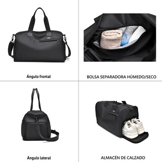 Foto 2 | Maleta Deportiva Bolsa Gym De Viaje Gran Mochila Eo Safe Imports Esi-20047 Negro