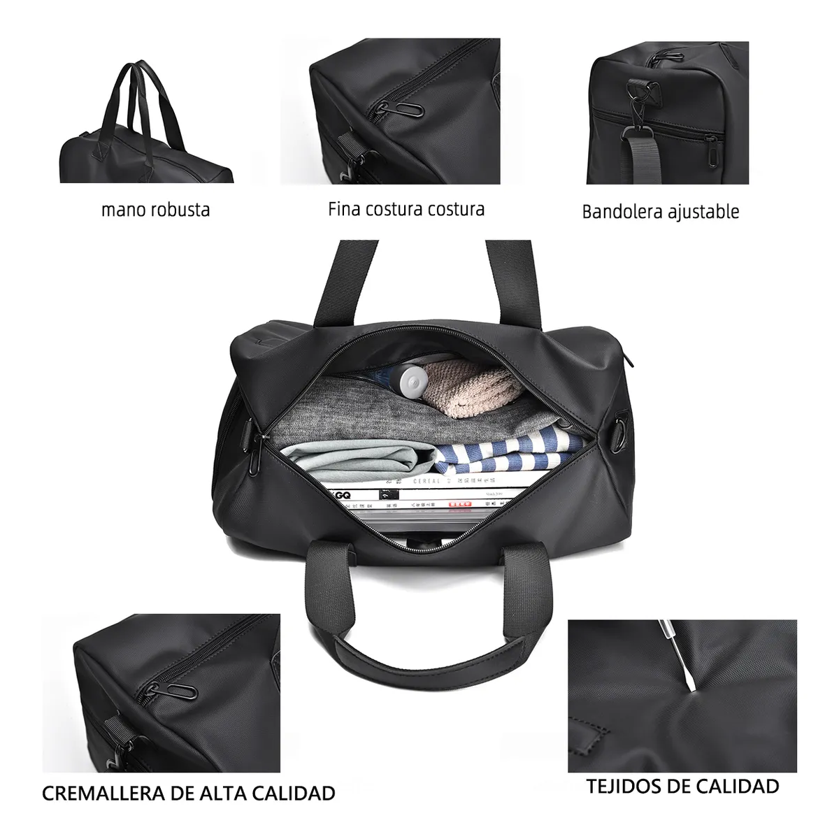Foto 5 pulgar | Maleta Deportiva Bolsa Gym De Viaje Gran Mochila Eo Safe Imports Esi-20047 Negro