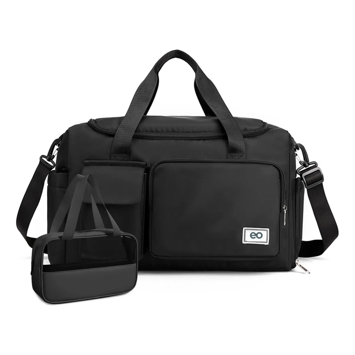 Foto 2 pulgar | Maleta Bolsa Gimnasio Viaje Mochila Fitness 2pcs Eo Safe Imports Esi-20046 Negro