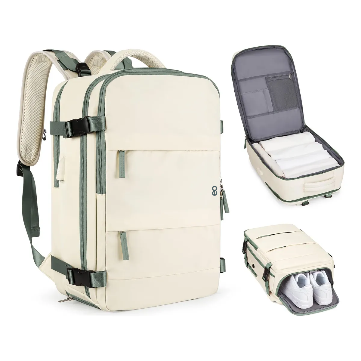 Foto 3 pulgar | Mochila De Viaje V2 Avión Aprobado Impermeable Multifuncional Eo Safe Imports Esi-20044 Beige