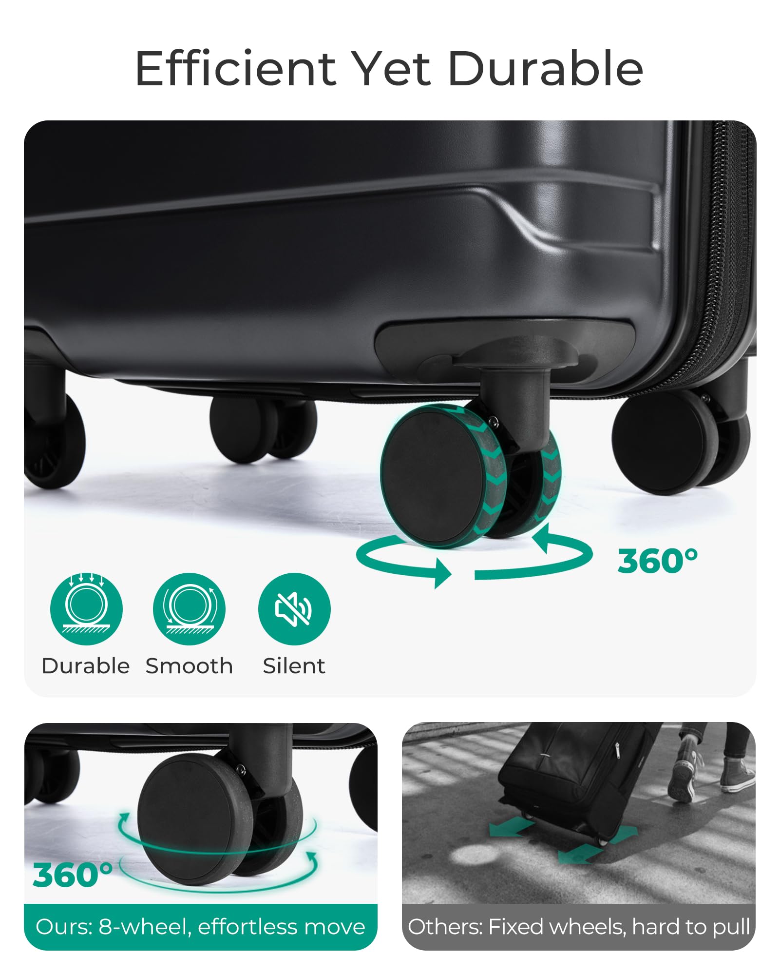 Foto 6 pulgar | Bolsa De Equipaje Smart Carry On De 20 Pulgadas Y 35 Litros Con Cierre Tsa  Negra - Venta Internacional.