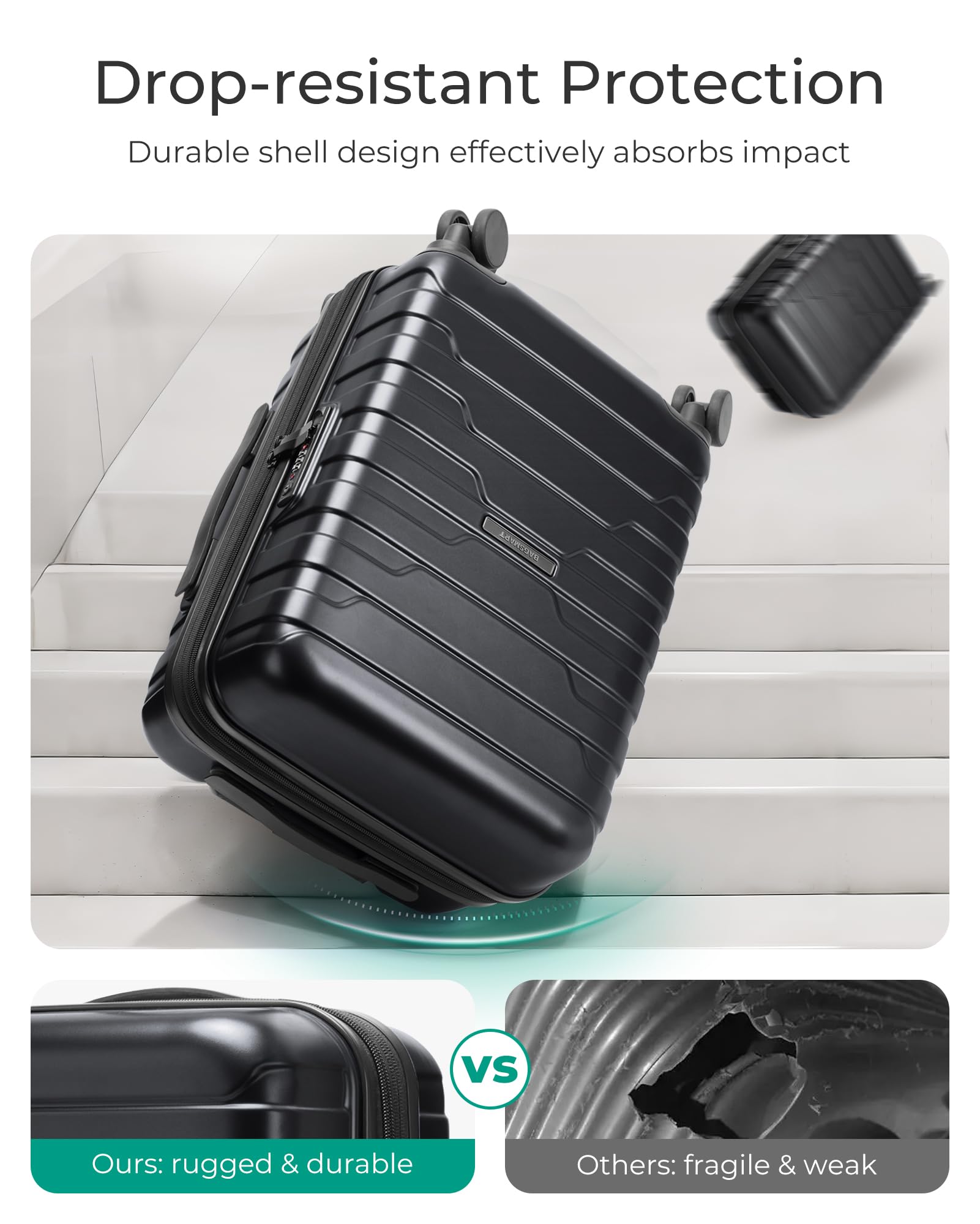 Foto 6 | Bolsa De Equipaje Smart Carry On De 20 Pulgadas Y 35 Litros Con Cierre Tsa  Negra - Venta Internacional.
