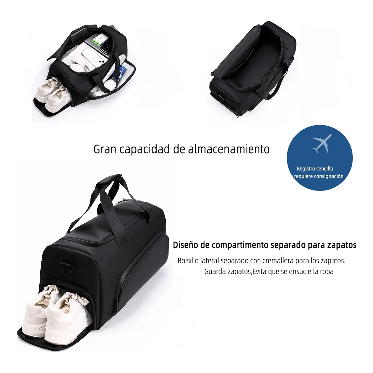 Foto 5 pulgar | Gran Multifuncional Deportiva Maleta Belug  Negro