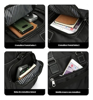 Foto 3 | Maleta Lab.g Deportiva Impermeable Bolsillos Negro