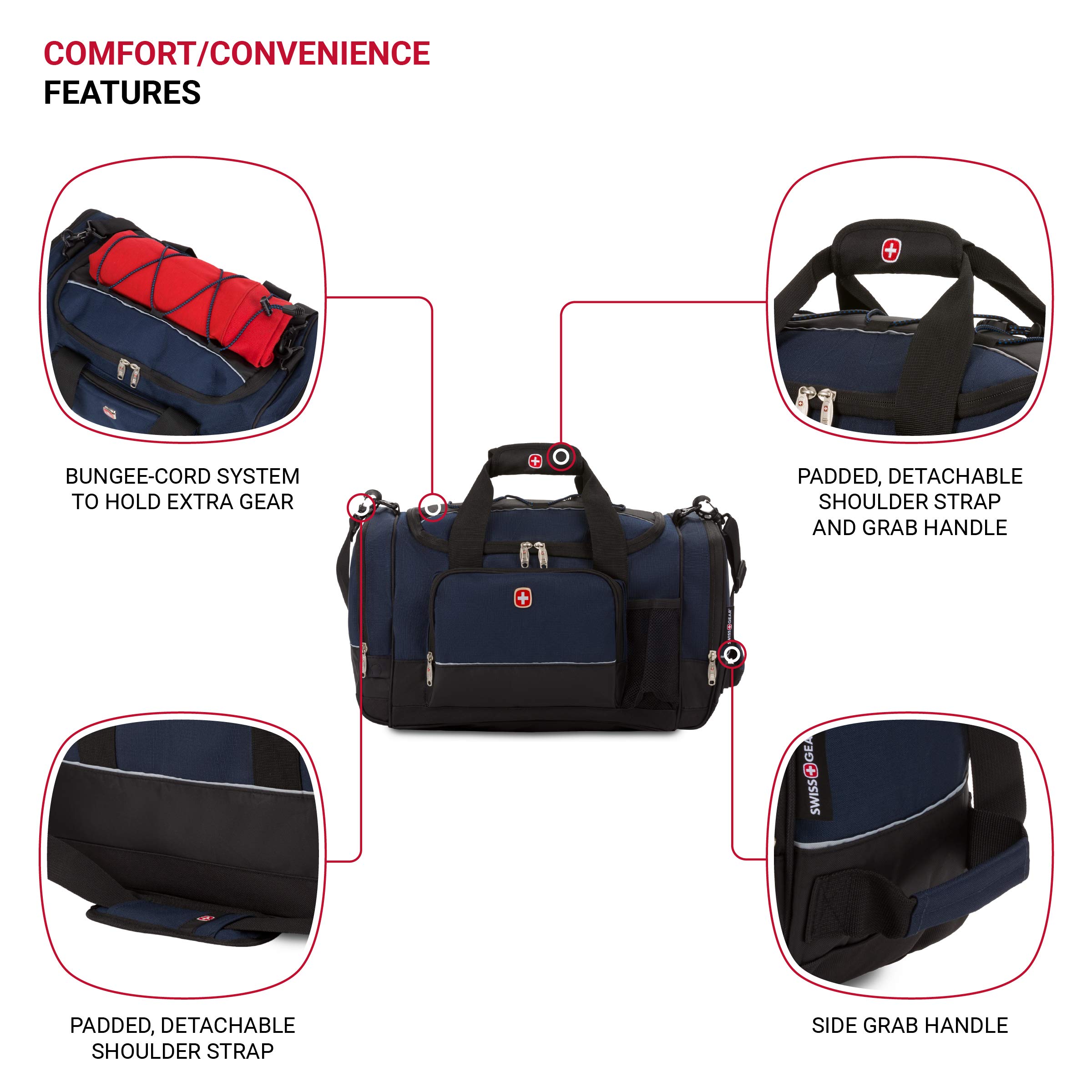 Foto 2 | Bolsa De Viaje Swissgear Apex Travel Azul Marino/negro De 20 Pulgadas - Venta Internacional.