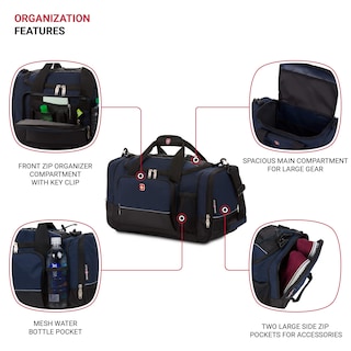 Foto 3 | Bolsa De Viaje Swissgear Apex Travel Azul Marino/negro De 20 Pulgadas - Venta Internacional.
