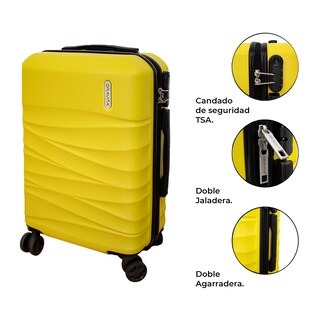 Foto 2 | Maleta De Mano Rígida 20 Pulgadas Con Ruedas 360 Y Candado Tsa Marca Gravita