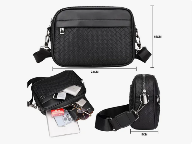 Foto 3 pulgar | Bandolera Hombres Crossbody Bolso Moderno Maletin Hombre