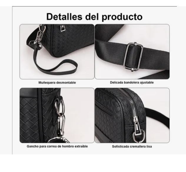 Foto 4 pulgar | Bandolera Hombres Crossbody Bolso Moderno Maletin Hombre