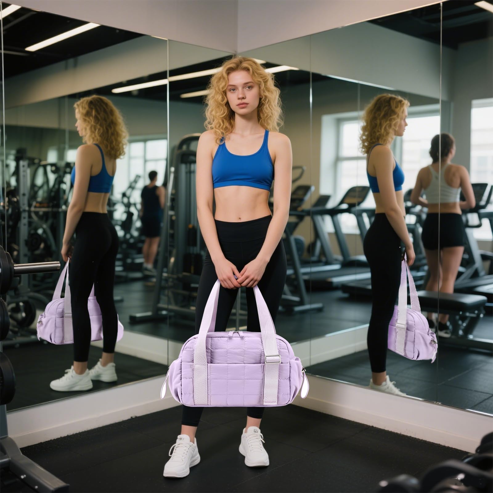 Foto 2 | Minibolsa De Gimnasio Camtop Para Mujer  Acolchada Y Acolchada  Color Morado - Venta Internacional.