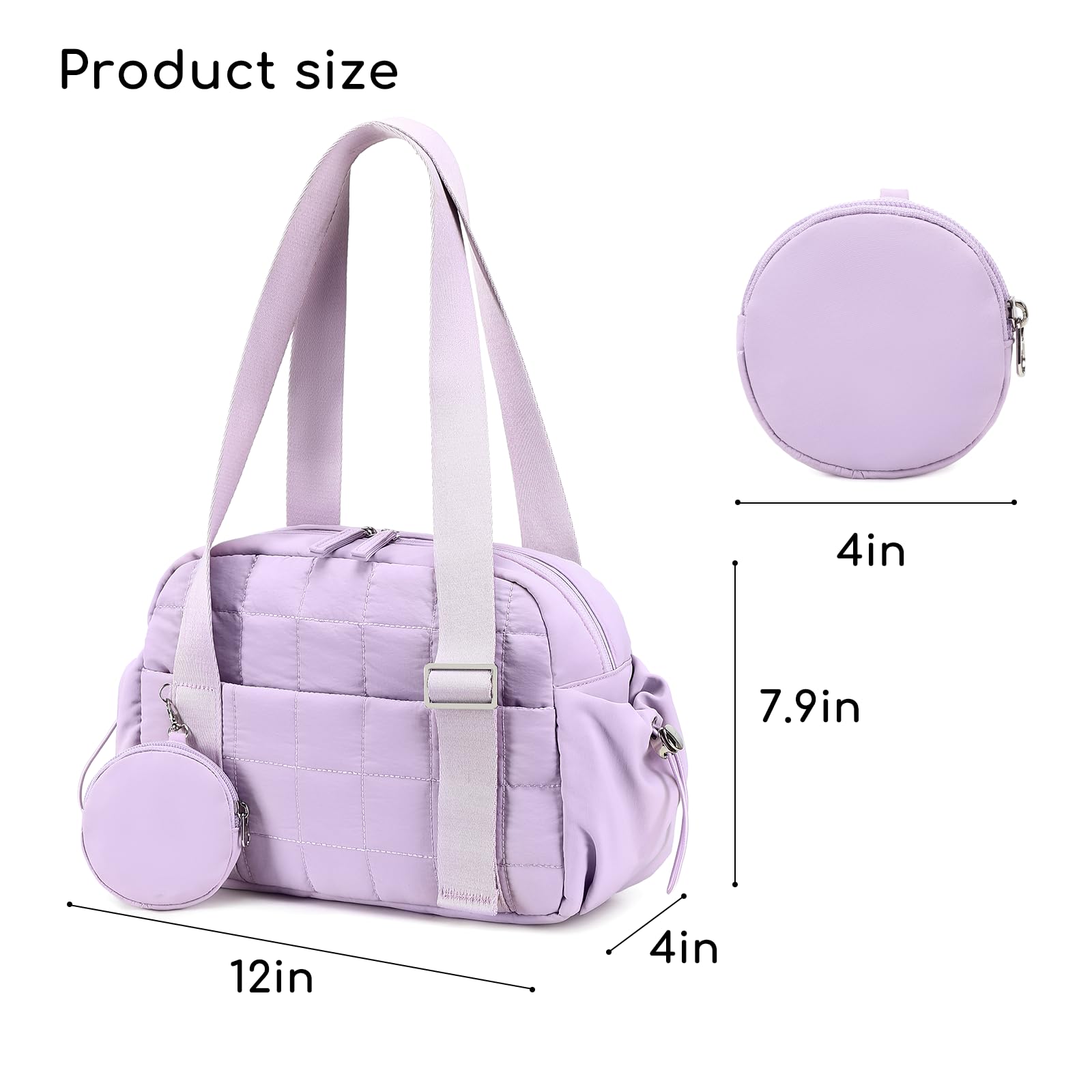 Foto 3 | Minibolsa De Gimnasio Camtop Para Mujer  Acolchada Y Acolchada  Color Morado - Venta Internacional.