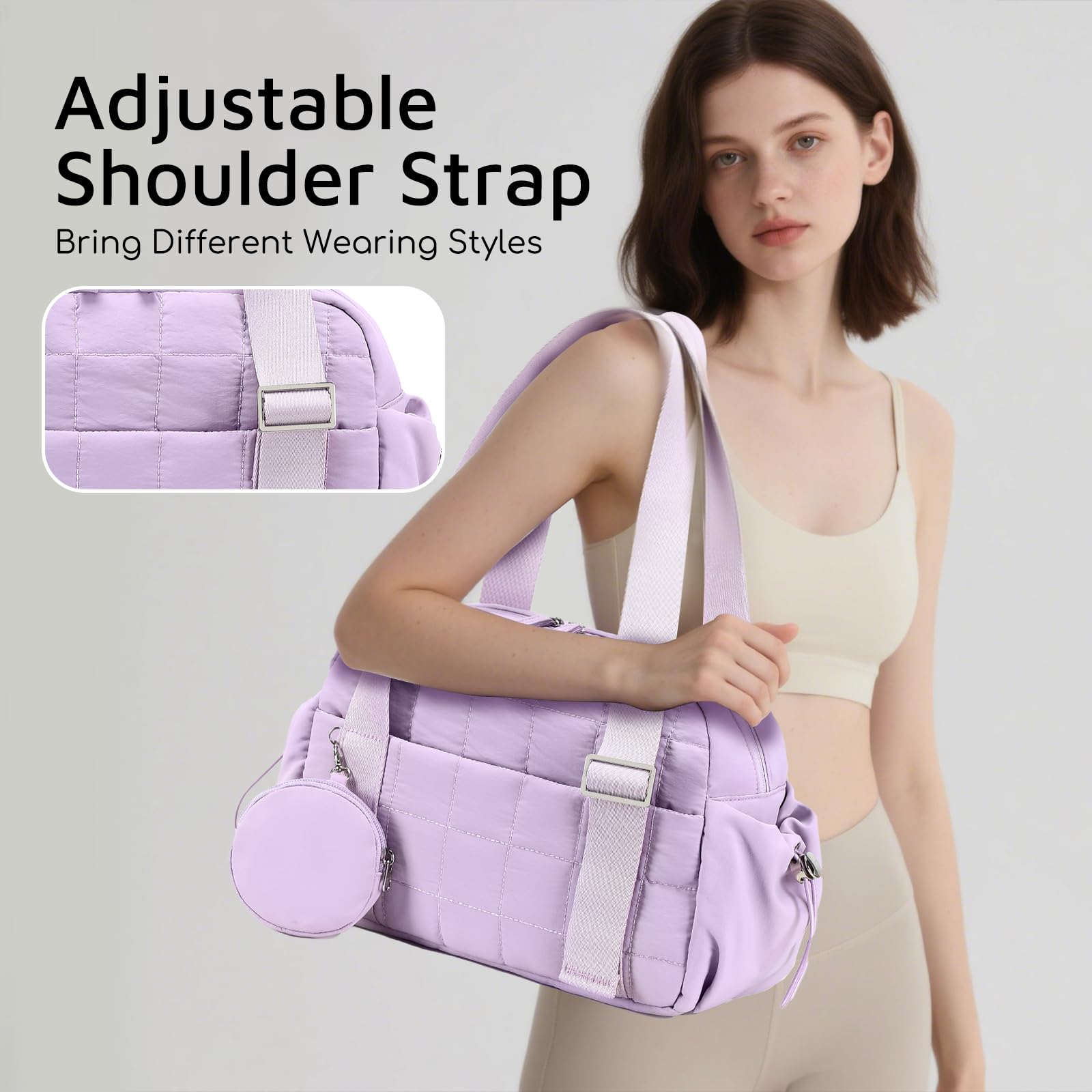 Foto 5 pulgar | Minibolsa De Gimnasio Camtop Para Mujer  Acolchada Y Acolchada  Color Morado - Venta Internacional.