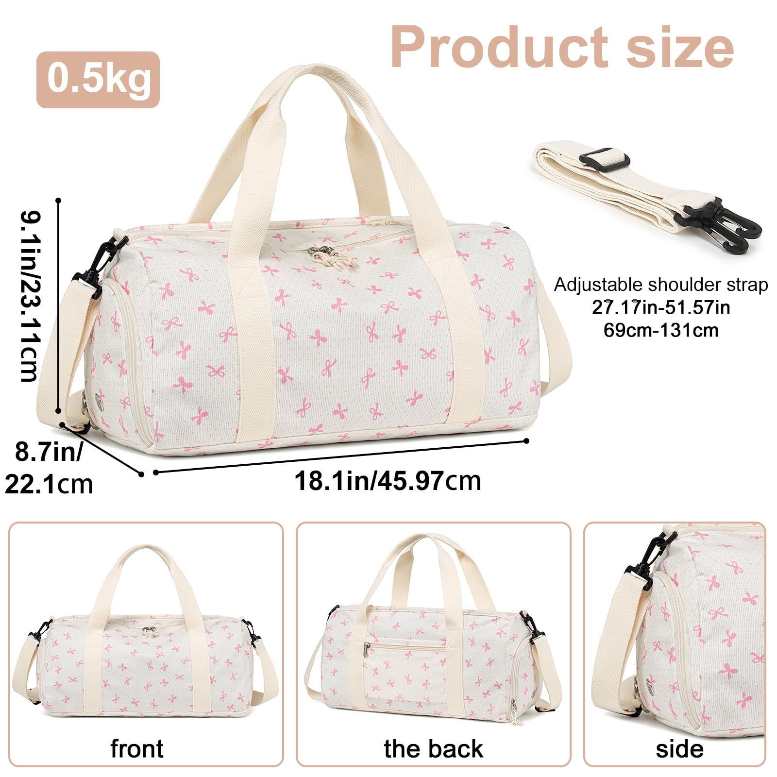 Foto 6 pulgar | Bolsa Deportiva Ledaou  Bolsa De Lona Deportiva Para Fin De Semana  Impermeable Para Niñas - Venta Internacional.