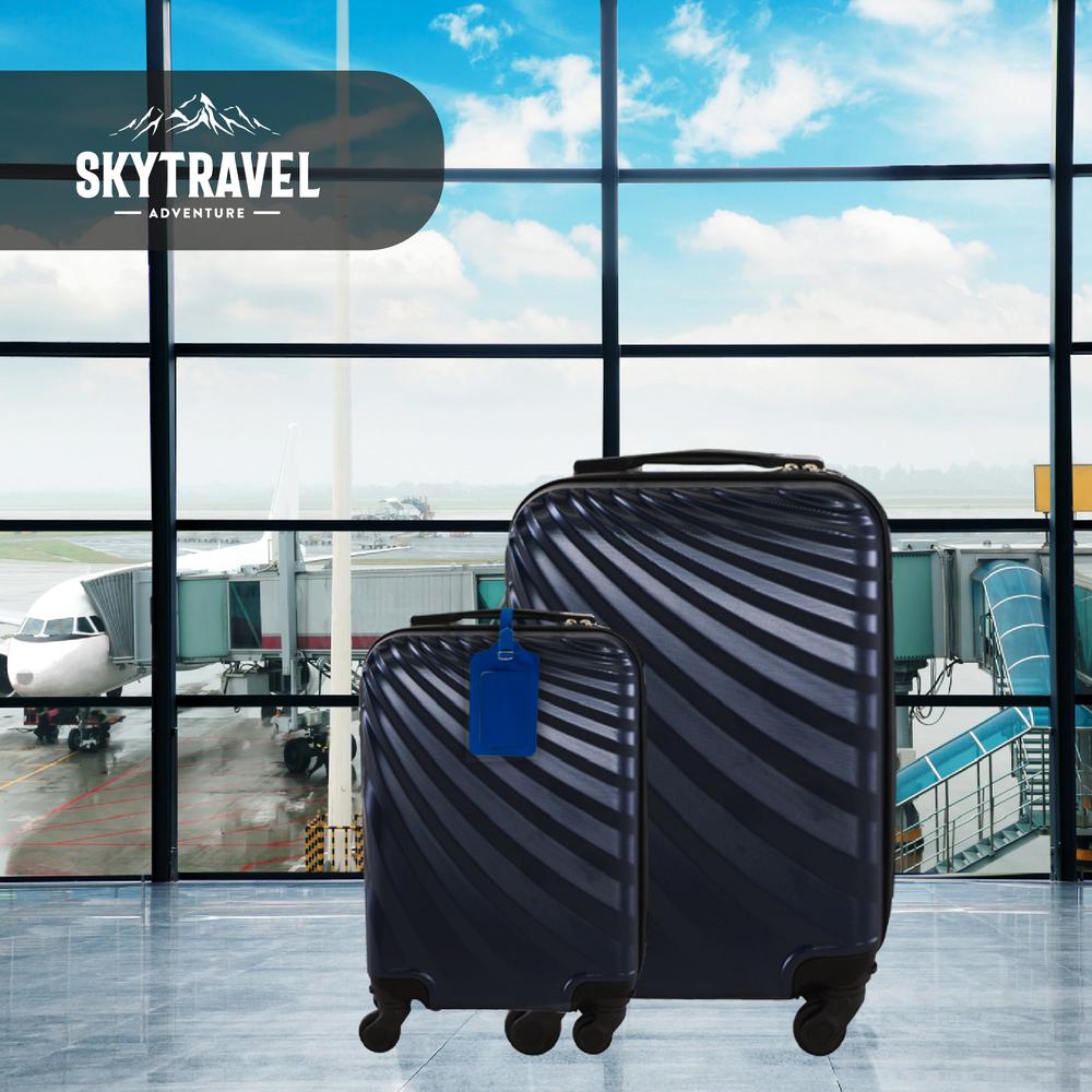 Foto 8 | Set De 4 Maletas Para Viaje Con Ruedas Rigidas Alta Calidad Azul