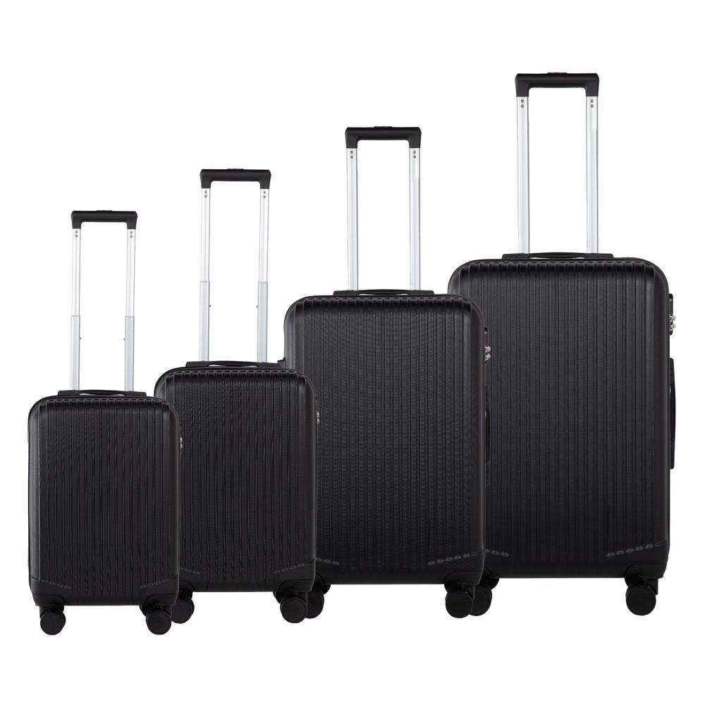 Foto 3 pulgar | Set Maletas De Viaje Con Ruedas 4 Pzs Premium Policarbonato Negro