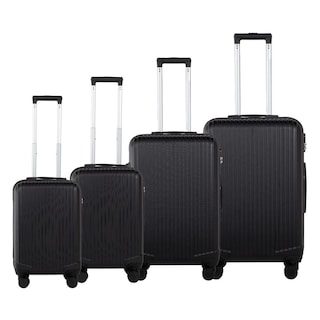Foto 2 | Set Maletas De Viaje Con Ruedas 4 Pzs Premium Policarbonato Negro
