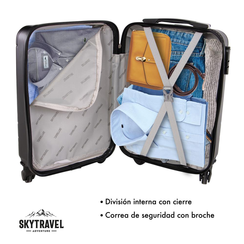 Foto 6 pulgar | Set Maletas De Viaje Con Ruedas 4 Pzs Premium Policarbonato Negro