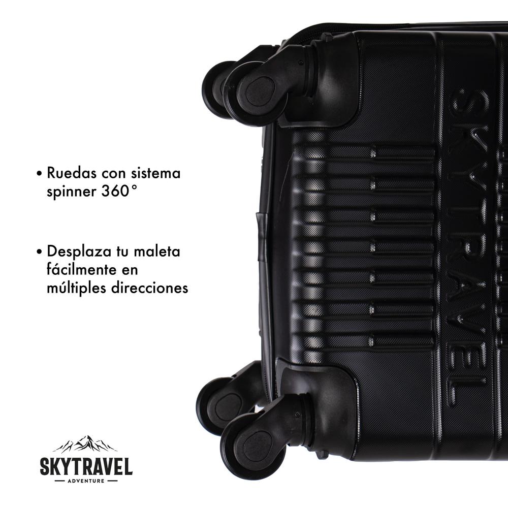 Foto 8 pulgar | Set Maletas De Viaje Con Ruedas 4 Pzs Premium Policarbonato Negro