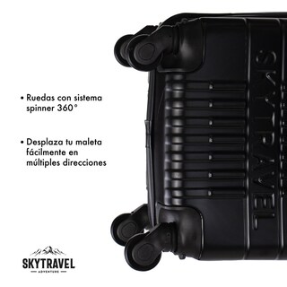 Foto 7 | Set Maletas De Viaje Con Ruedas 4 Pzs Premium Policarbonato Negro