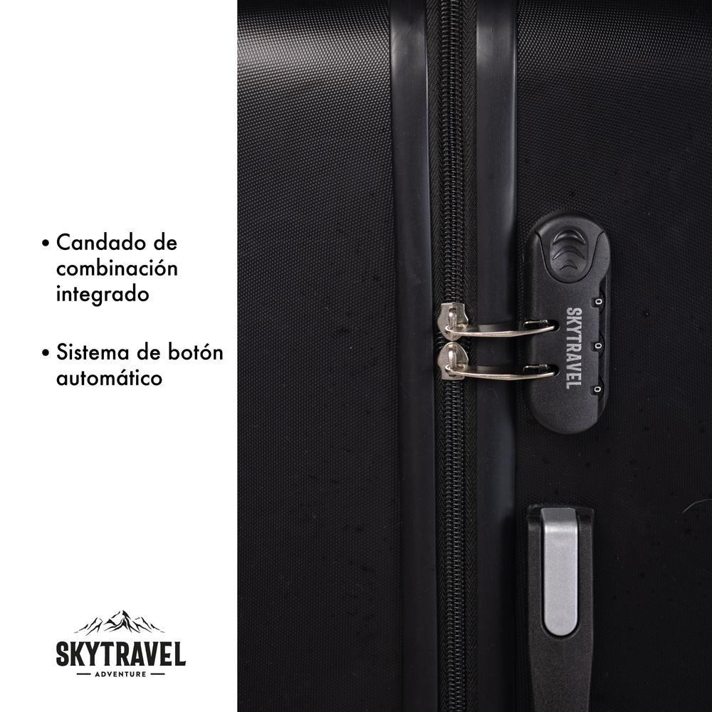Foto 9 pulgar | Set Maletas De Viaje Con Ruedas 4 Pzs Premium Policarbonato Negro