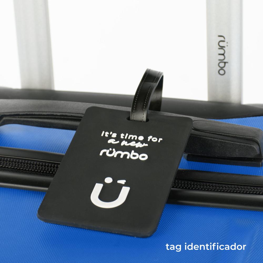 Foto 6 pulgar | Juego de 3 Maletas Rígidas Azul Rümbo + 6 Bolsas de Viaje