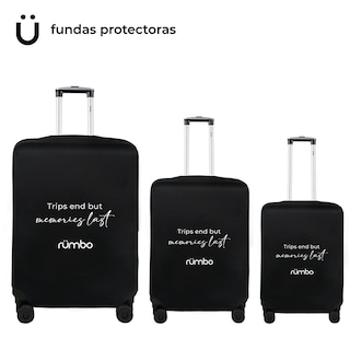 Foto 8 | Juego de 3 Maletas Rígidas Azul Rümbo + 6 Bolsas de Viaje