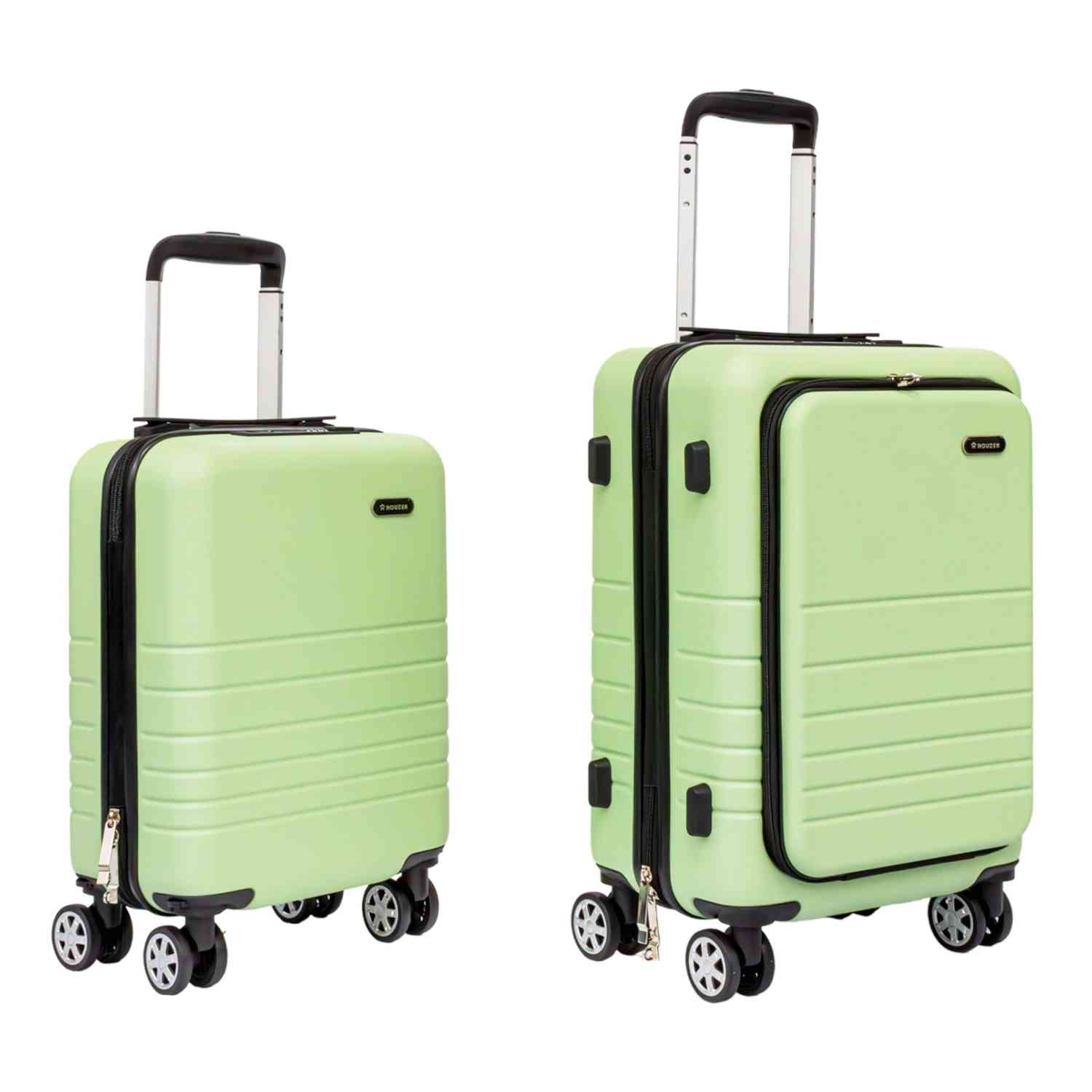 Maletas 21"  y 18" Viaje 4 Ruedas 360° Doble Llanta verde 2 Piezas