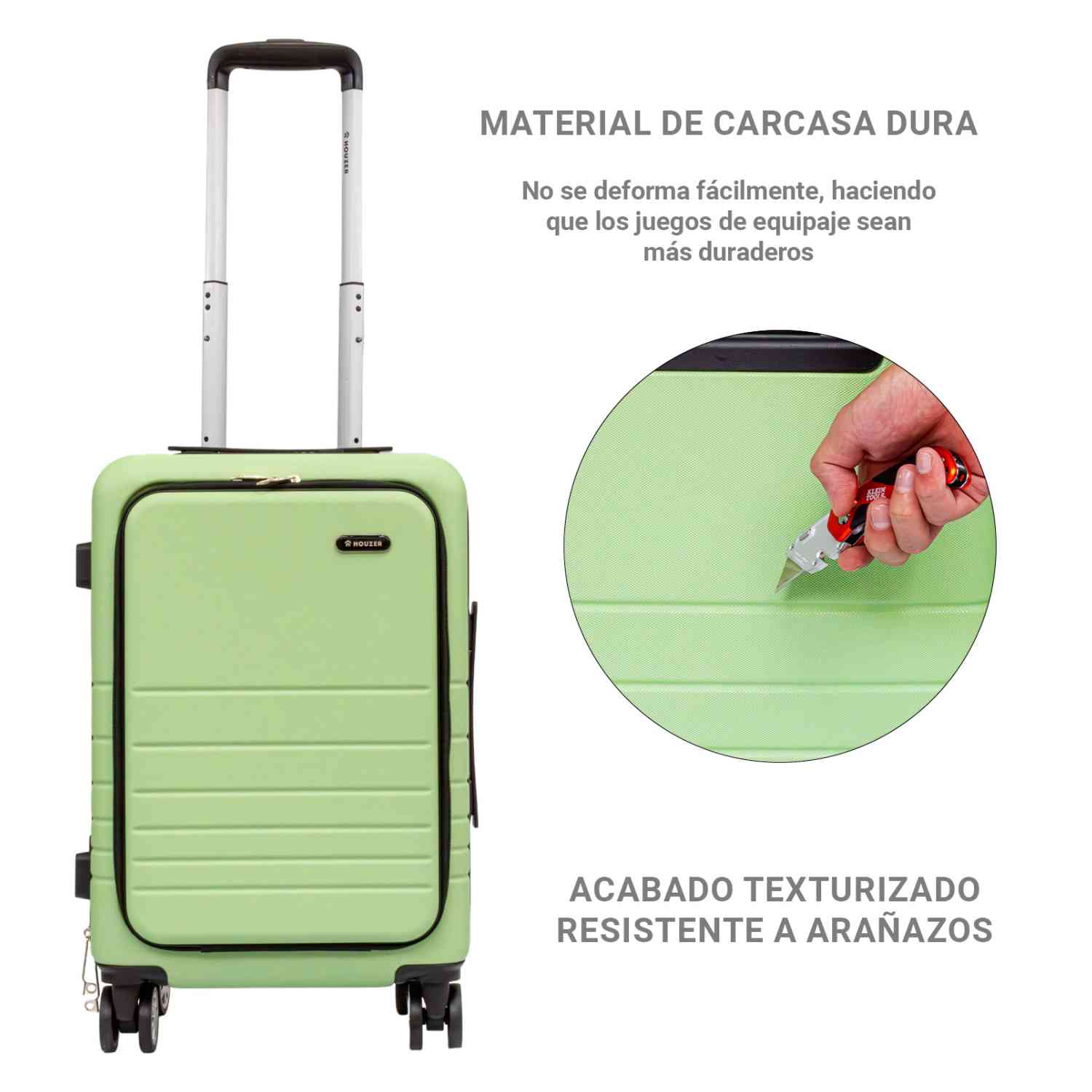 Foto 5 pulgar | Maletas 21"  y 18" Viaje 4 Ruedas 360° Doble Llanta verde 2 Piezas
