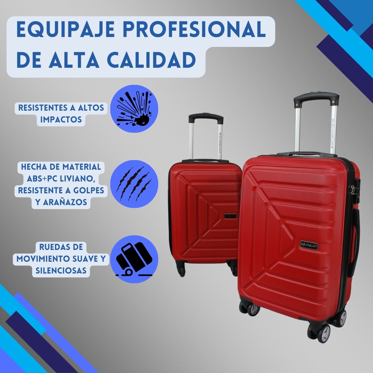 Foto 2 | Juego De 2 Maletas Richmount Sailer 18'' Y 20'' Color Rojo