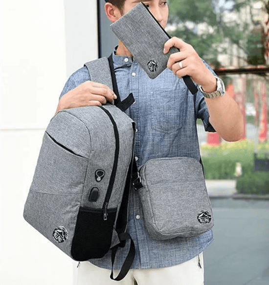 Foto 5 | Mochila + Bolso de Hombro + Bolso Chico ECD Negro 3 Piezas