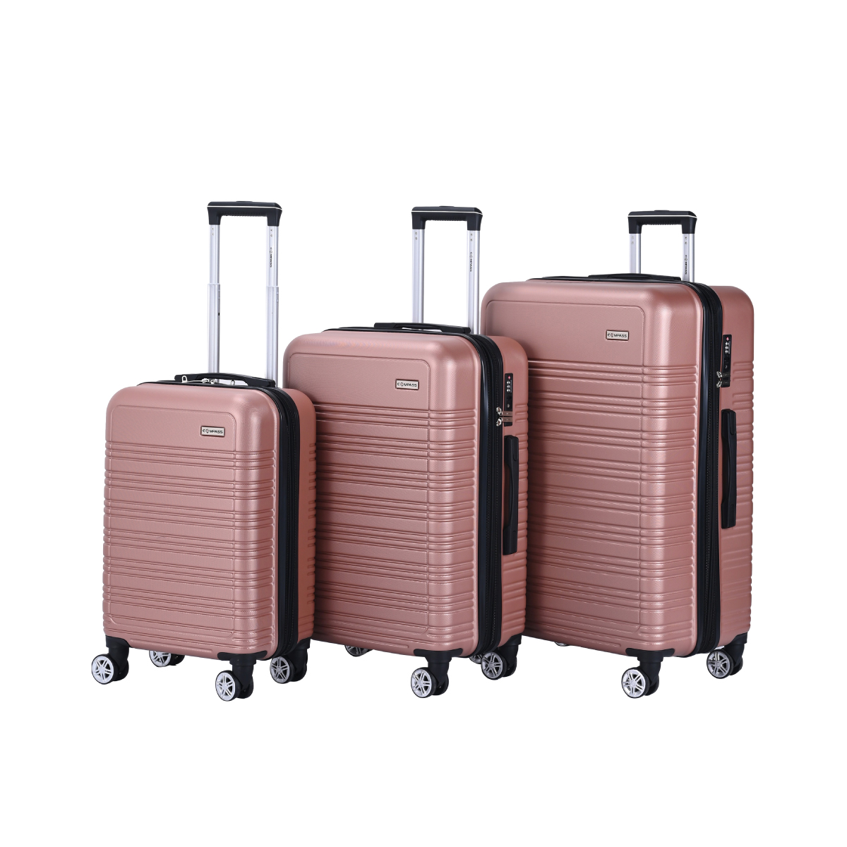 Maletas ABS 20" 24" y 28" de 8 Ruedas Montevideo Rosa