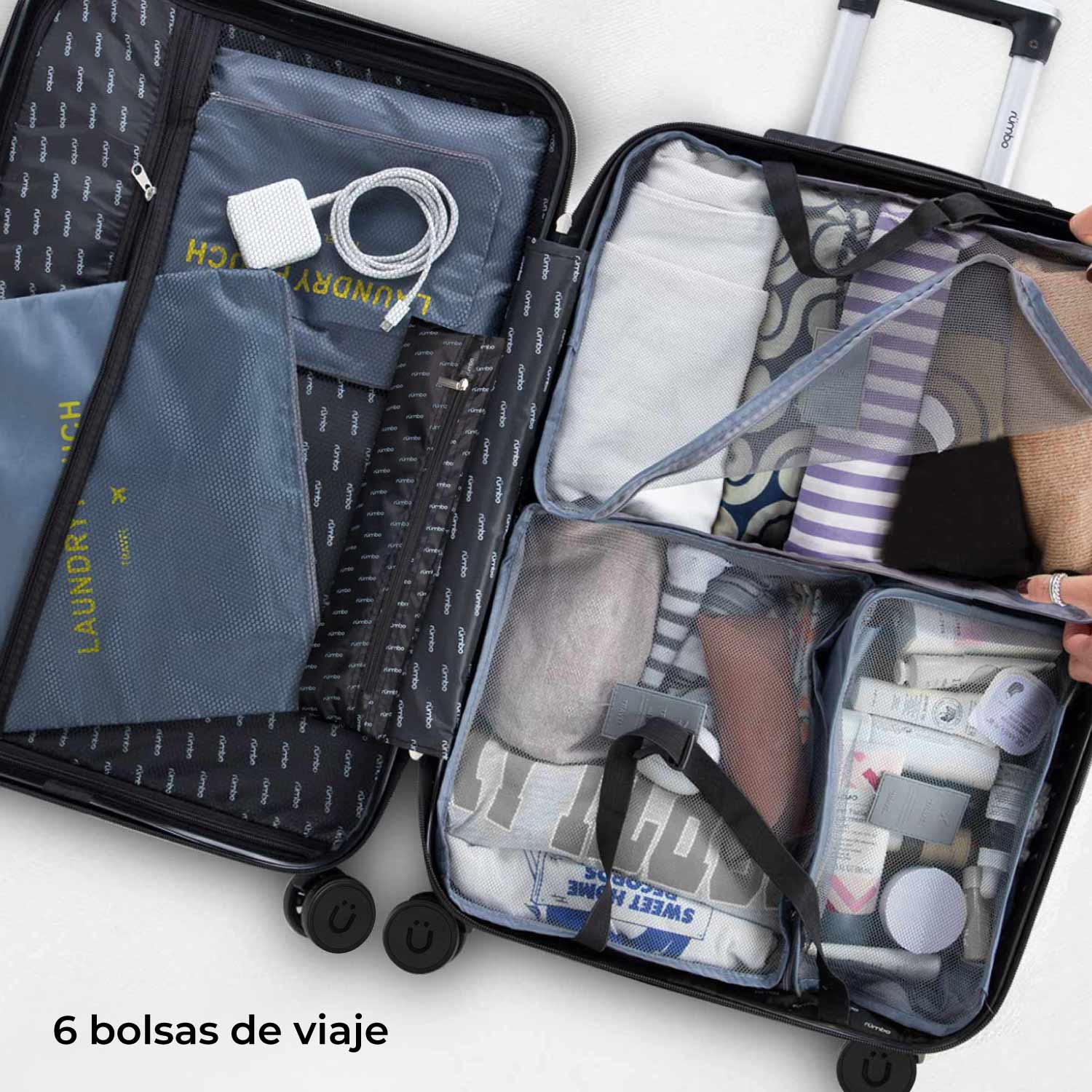 Foto 7 pulgar | Juego 3 Maletas de Viaje Rígidas Rumbo con Ruedas 360 Verde